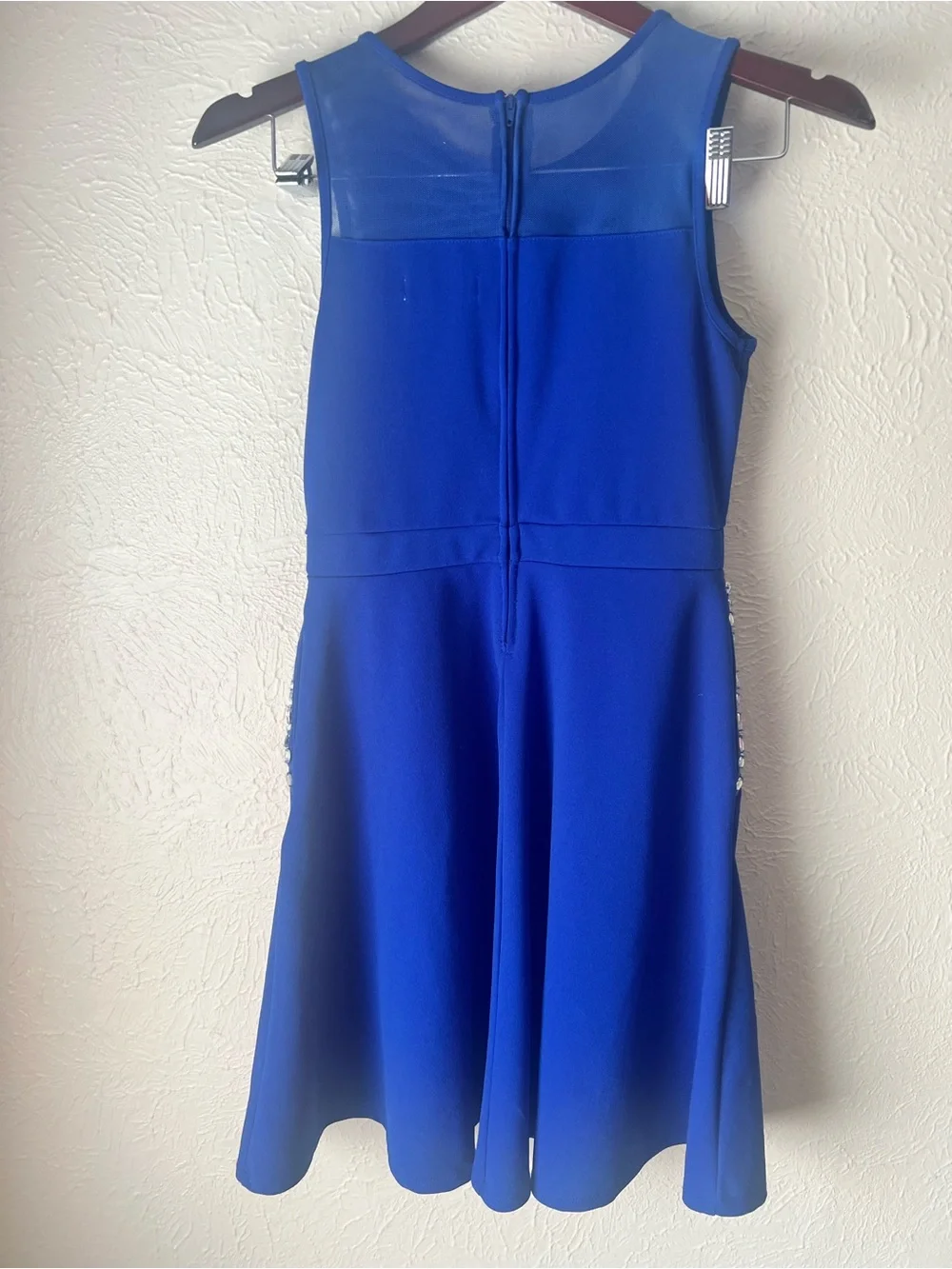 Girls Honey and Rosie Blue Dress with Rhinestone Accents – Size 14